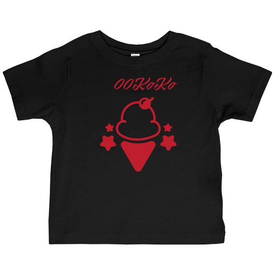 koko ice cream toddler tee-red