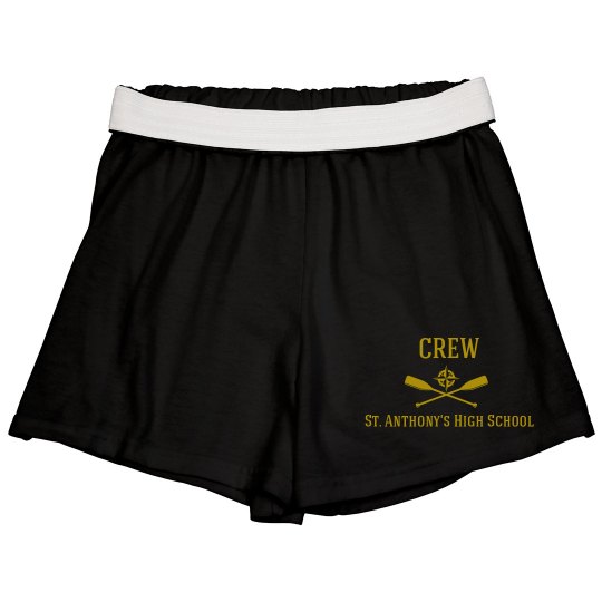LADIES CREW SOFFE SHORTS OPTIONAL NAME ON BACK