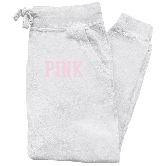 Ladies pink sweatpants