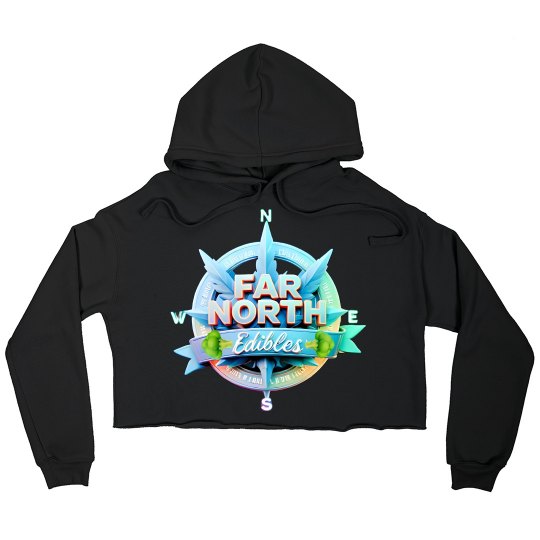 Ladies Relaxed Fit Cropped Fleece Hoodie