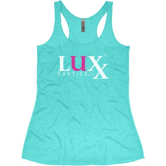 LADIES SLIM FIT SOFT RACERBACK TRIBLEND-TAHITI BLUE