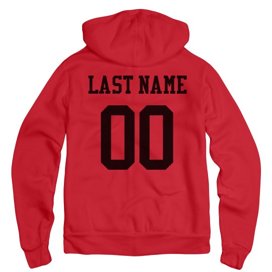 Last name team hoodie