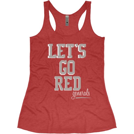 Let's Go Red Tank - red