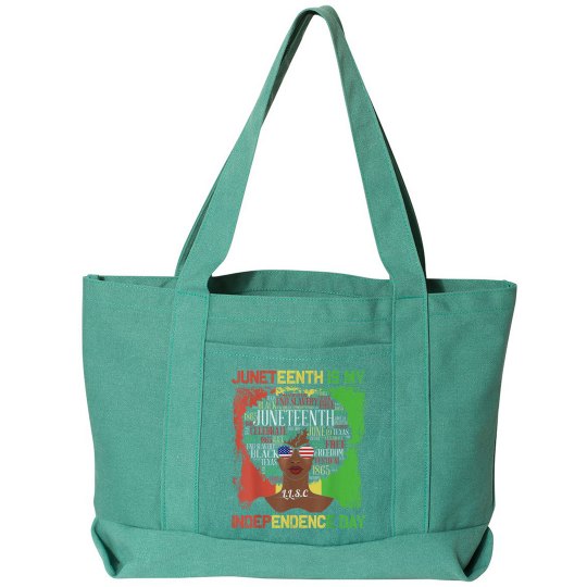 Lg Tote - Juneteenth 1 - Wash Navy