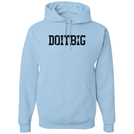 Light blue custom hoodie 