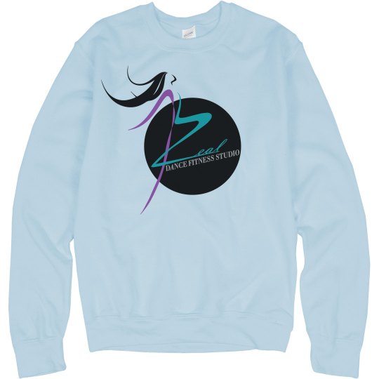 Light Blue Sweat shirt with Zeal Logo Light Blue Sweat shirt with Zeal Logo