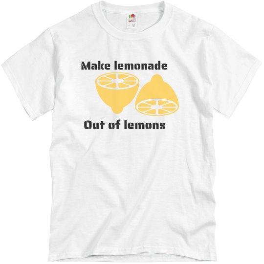 Light blue tee w/yellow graphic 