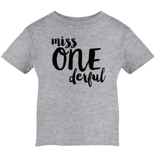 lil miss ONE derful 1st bday tee lil miss ONE derful 1st bday tee