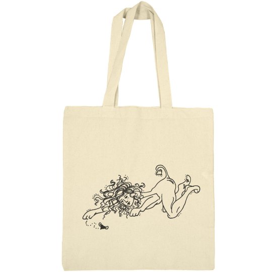 Lion Head Drawing Tote Bag