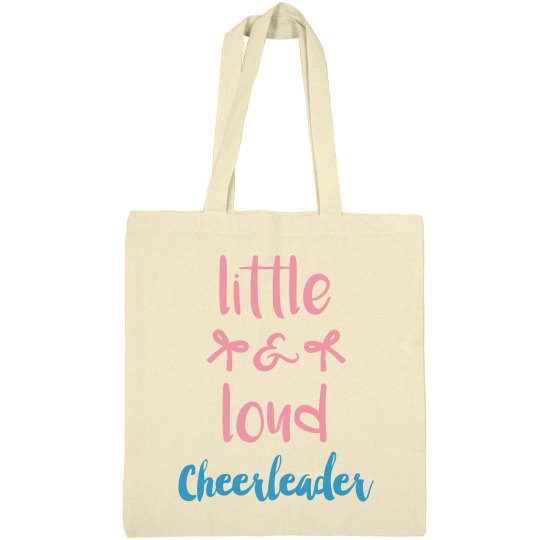 Little and Loud Cheerleader Tote Bag