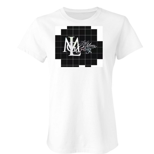 lmg wht/blk crossword tee ladies