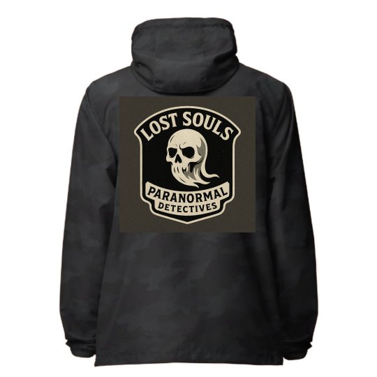 Lost Souls Lightweight Hoodie Black Camo Windbreaker