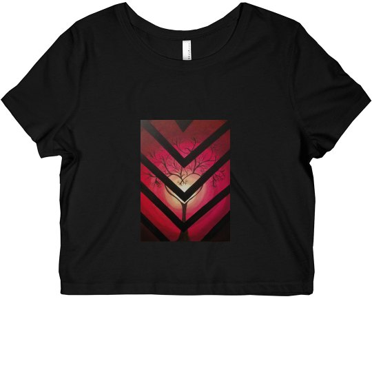 Love & Light Jazzy Art Crop Tee