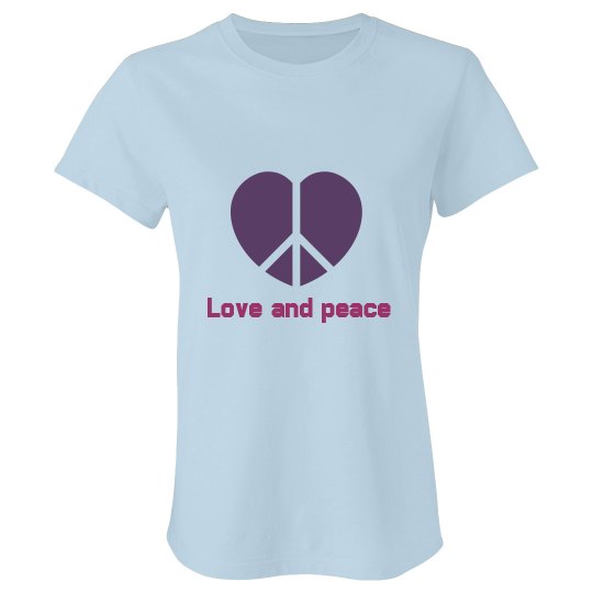Love and peace ladies tshirt