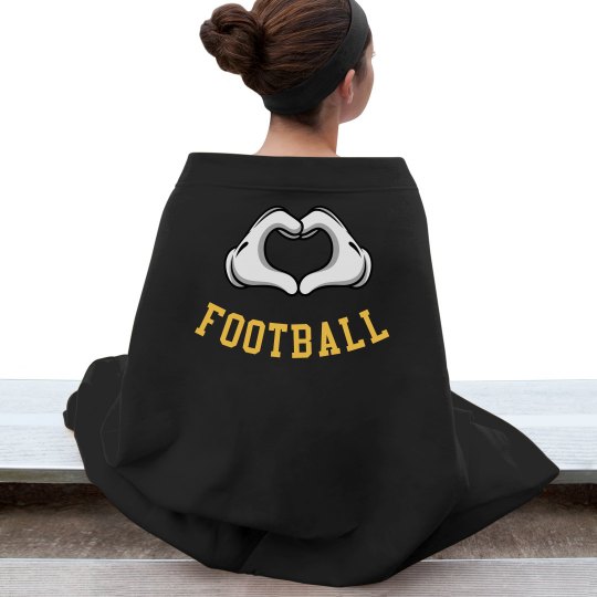 LOVE FOOTBALL BLANKET 