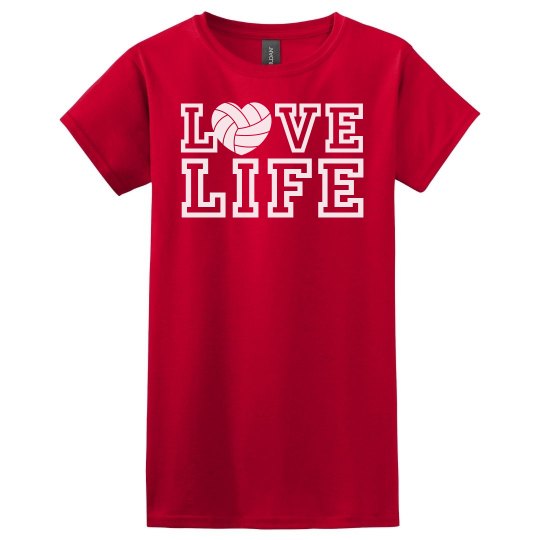 Love LIFE volleyball shirt with player name