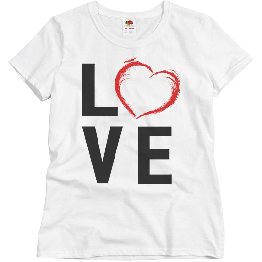 Love Red Sketched Heart Love Red Sketched Heart