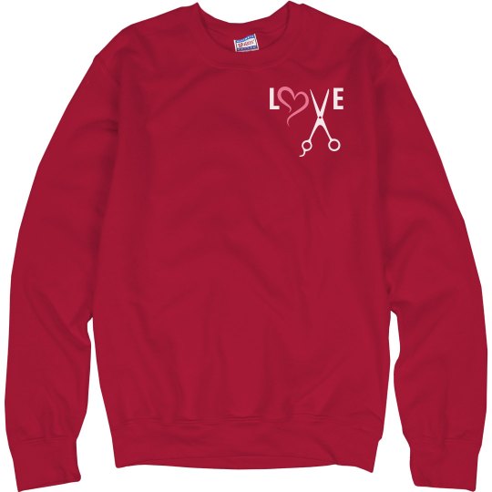 Love Sweat Shirt Red