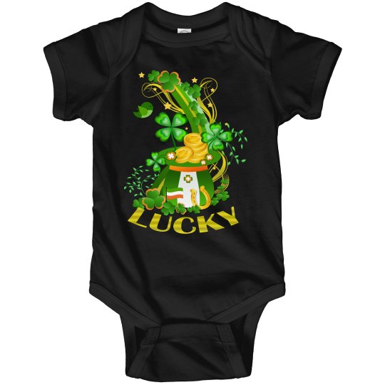 Lucky clover hat, Infant Onesie