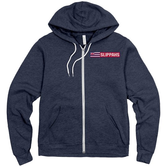 Max's zip-up hoodie