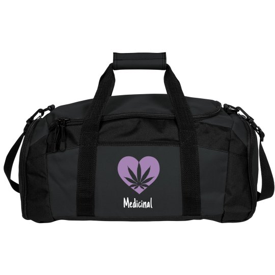 Medicinal purple pot leaf duffel bag  
