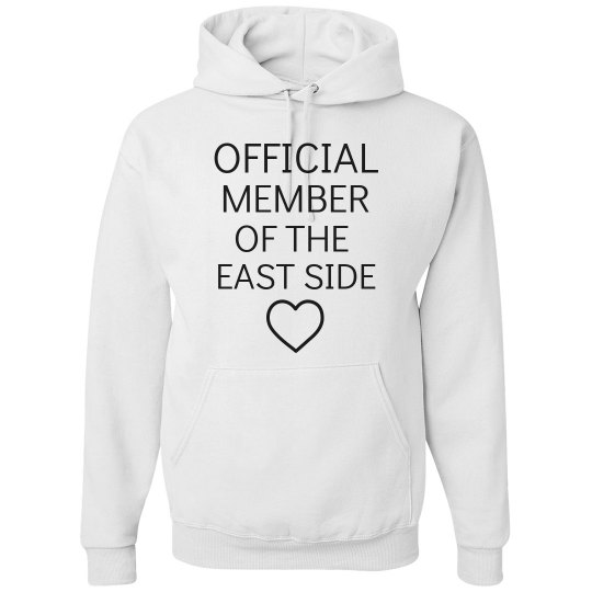 MEMBER OF THE EAST SIDE white hoodie