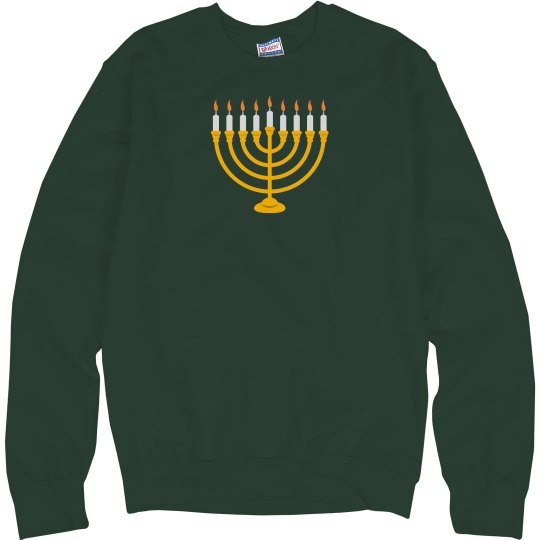 Menorah Unisex Anvil Crewneck Sweatshirt 