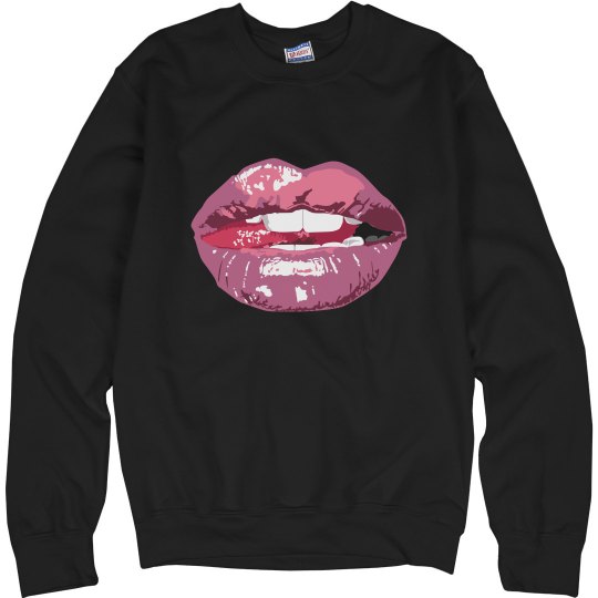 Mens Black hotlips Sweatshirt Mens Black hotlips Sweatshirt
