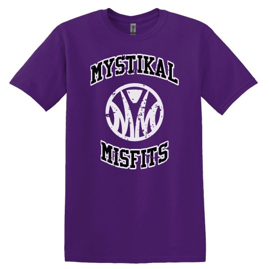 Mens Design 1: misfits distressed purple front only