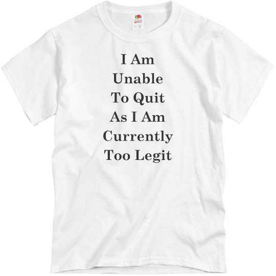 mens too legit tee
