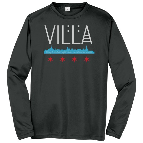 Men's Villa Chicago Skyline-Flag Performance Shirt Men's Villa Chicago Skyline-Flag Performance Shirt