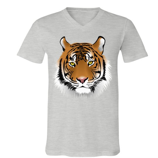 Mens V-neck tee with Tiger Mens V-neck tee with Tiger