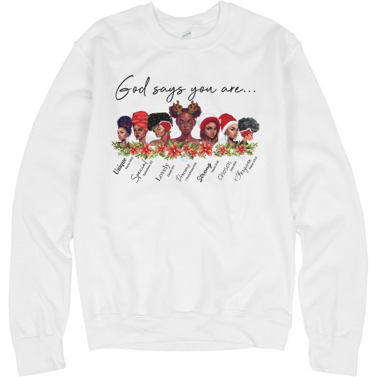 Merry Christmas Black African American Women Sweatshirt Merry Christmas Black African American Women Sweatshirt