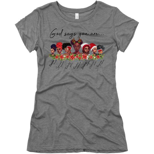 Merry Christmas Black Women God Says Soft T-Shirt Merry Christmas Black Women God Says Soft T-Shirt