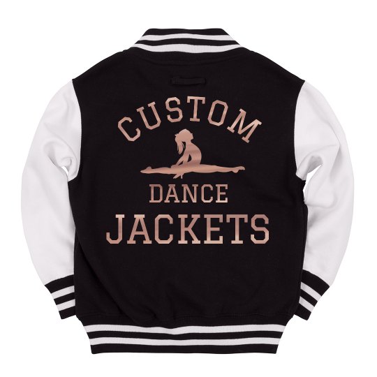 Metallic Custom Dance Jacket Youth Varsity Letterman Jacket