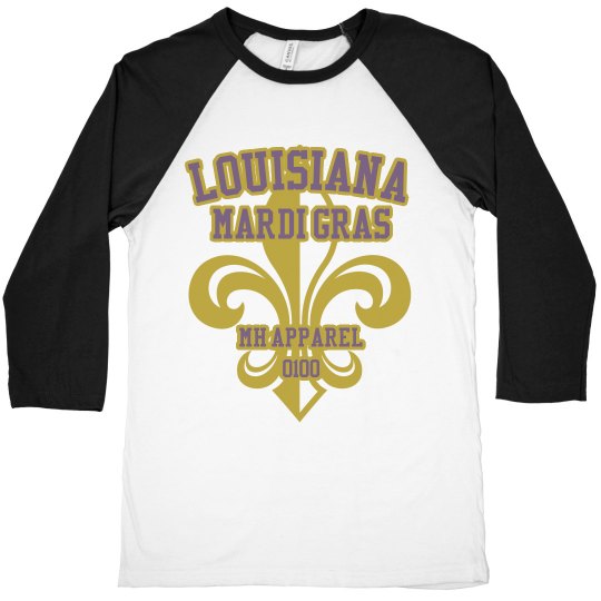 MH APPAREL UNISEX HALF SLEEVE MARDI GRAS TEES