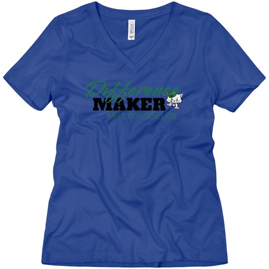 MHS Counselor V-Neck Relaxed White
