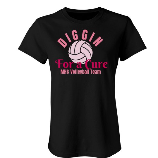 MHS Volleyball Breast Cancer Diggin Black