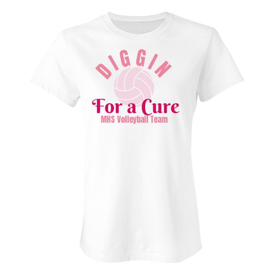 MHS Volleyball Breast Cancer Diggin White