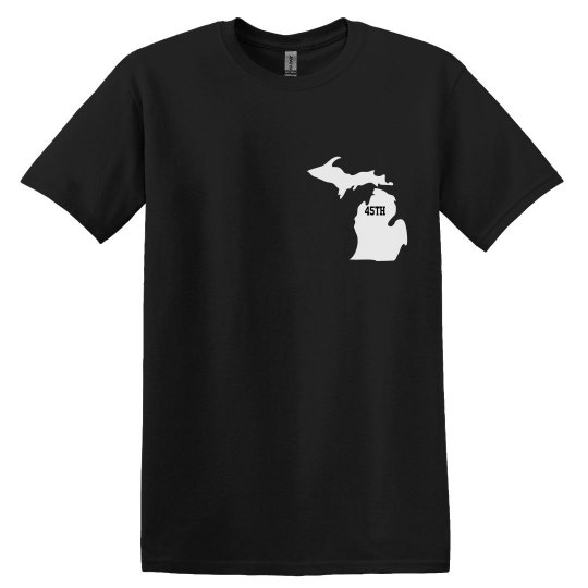 Michigan life above the 45th parallel men's tee