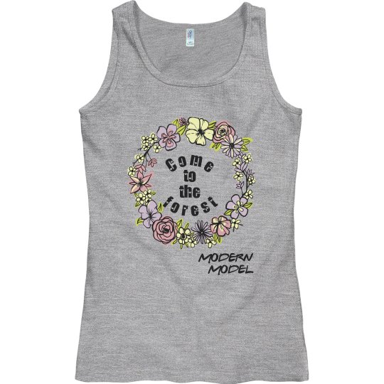 Modern Model Electric Forest Tank Top Modern Model Electric Forest Tank Top
