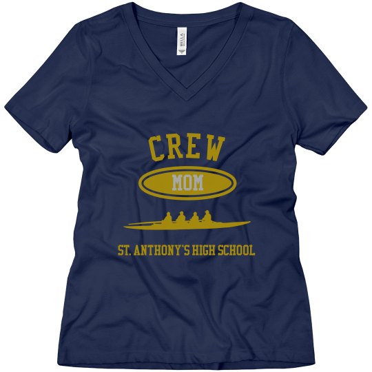 MOM PERSONALIZED RELAXED FIT V-NECK TEE NAME ON BACK 