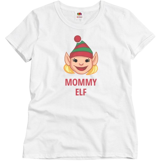 Mommy Elf Christmas Top