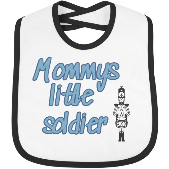 mommys little soldier baby  bib