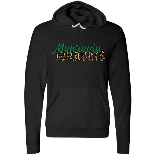 Monrovia Wildcats Green Leopard Hoodie Black