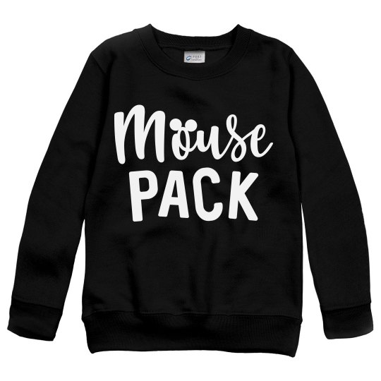 Mouse pack kids black sweatshirt.