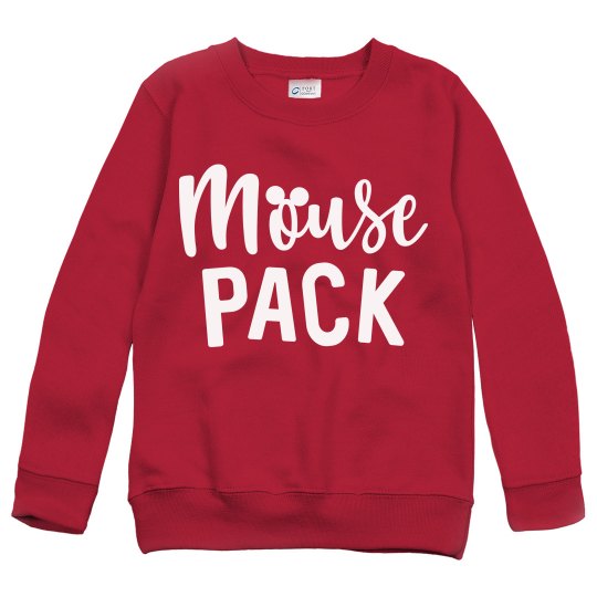 Mouse pack kids red sweatshirt.