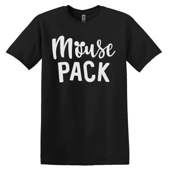 Mouse pack men's black t shirt.