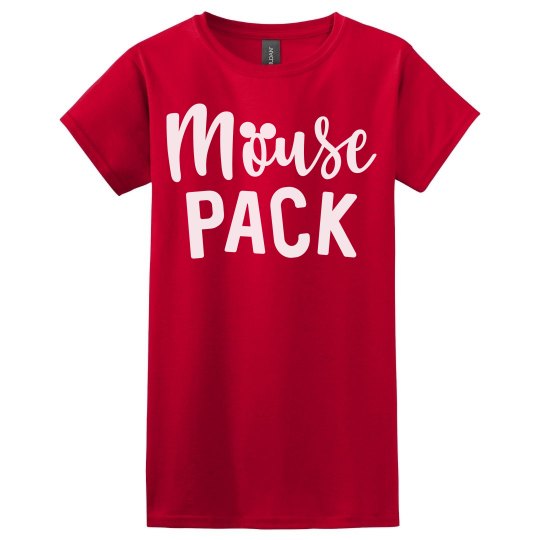 Mouse pack women's red t shirt.