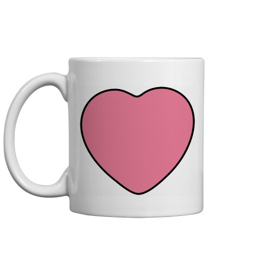 Mug with large hearts